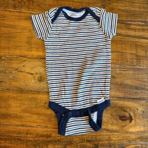 Gerber Navy and Cream Striped Onesie
